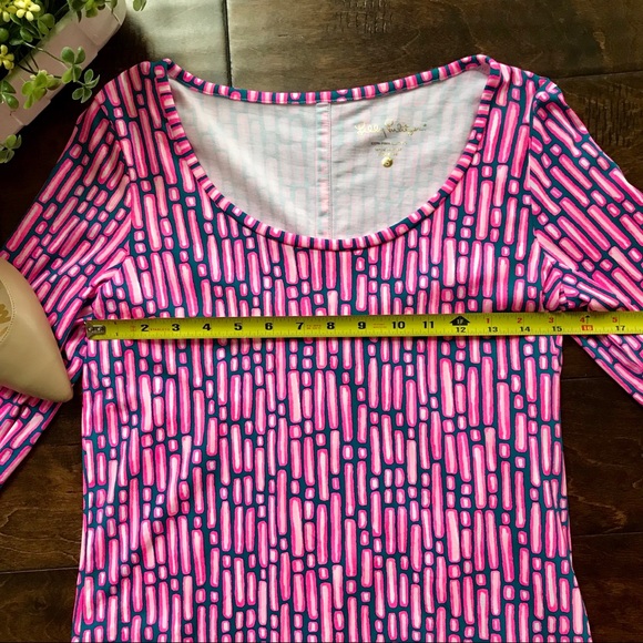 {Lilly Pulitzer}  NWOT Pink and Teal Dress - Picture 4 of 8